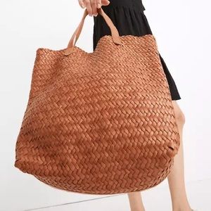 Madewell Woven Leather Medium Transport Tote